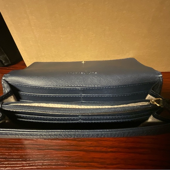 Michael Kors Navy Blue Snap Front Wallet - Picture 5 of 8